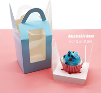 2024 venta al por mayor logotipo personalizado gran oferta nuevo diseño caja de pastel con asa y ventana transparente
