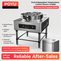 Plaque chauffante électrique commerciale double face entièrement automatique 2 2kW revêtement antiadhésif pour crêpes et galette