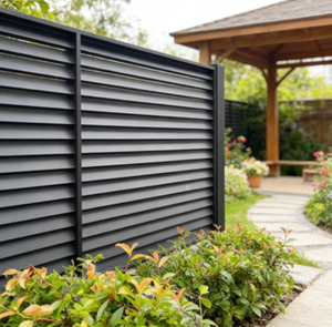 Panel de Cerca para Caballos de Aluminio de 3 Rieles, Blanco, para Jardín, Granja Multiusos, Privacidad Total, Modelado 3D, Ecológico, Elegante, para Exteriores - Product Image 5