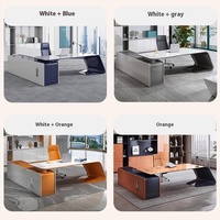 Table de direction moderne à la mode Grand bureau avec une simplicité élégante Peint Président Bureau Bugatti Table