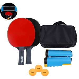 Ensemble de raquettes de ping-pong professionnelles personnalisées en bois pur à 7 couches, raquette de tennis de table portable, <span class=keywords><strong>2</strong></span> raquettes, 3 balles, étui à double fermeture éclair - Product Image 3