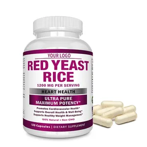 Proporcione 100% cápsulas <span class=keywords><strong>de</strong></span> <span class=keywords><strong>arroz</strong></span> <span class=keywords><strong>de</strong></span> <span class=keywords><strong>levadura</strong></span> roja <span class=keywords><strong>de</strong></span> suplemento natural para la salud del corazón - Product Image 1
