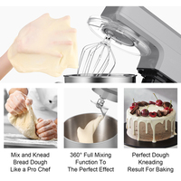 Robot pâtissier automatique Kichan Appliances OEM électrique 6 vitesses 1500W avec bol en acier inoxydable de 6,5 L pour la préparation de gâteaux