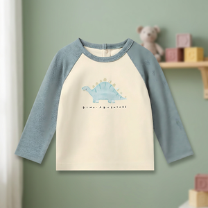 Vêtements pour enfants en gros, nouvelle mode, t-shirt à manches longues pour enfants, 100% coton, t-shirt à motifs de dessins animés pour garçons et filles - Product Image 3