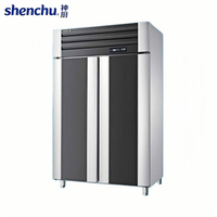 Réfrigérateur commercial à double porte en acier inoxydable à température unique et refroidissement direct pour cuisine de restaurant