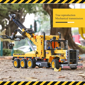 LuHu Mould <span class=keywords><strong>King</strong></span> 17011S Camion de remorquage robuste pour aventures, modèle de construction à blocs de difficulté élevée, <span class=keywords><strong>jouet</strong></span> cadeau de vacances - Product Image 5
