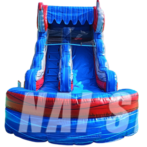 Toboggan aquatique Octopus Ocean Battle de 15 pieds <span class=keywords><strong>avec</strong></span> <span class=keywords><strong>piscine</strong></span>, toboggan aquatique gonflable Kraken, château gonflable commercial <span class=keywords><strong>pour</strong></span> les locations de fêtes d'<span class=keywords><strong>anniversaire</strong></span> - Product Image 3