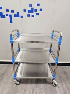 Troli laci pasien rumah sakit medis besi tahan karat rumah sakit - Product Image 5