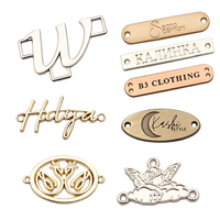 Étiquette de marque en métal personnalisée avec logo gravé en alliage de zinc pour vêtements, écharpes, maillots de bain