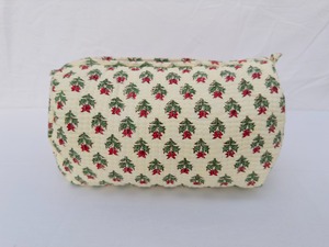 Bolsa de Aseo Acolchada de Algodón, Hecha a Mano, con Estampado de Bloques y Bordado, para Cosméticos y Artículos de Aseo, para Viaje - Product Image 2