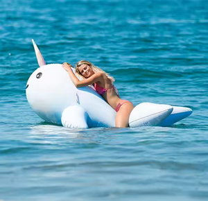 FDS Adulto Grande Narwhal Inflable Piscina Balsa <span class=keywords><strong>Playa</strong></span> Piscina Relajación, Explotar <span class=keywords><strong>Boyas</strong></span> <span class=keywords><strong>de</strong></span> Piscina en forma <span class=keywords><strong>de</strong></span> Animal - Product Image 3