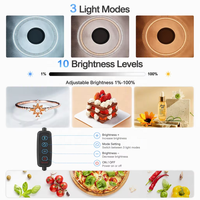 PULUZ Boîte à lumière de studio photo 50cm x 50cm x 50cm 30W avec 200 LED intégrées, 6 fonds colorés amovibles et angles de prise de vue flexibles