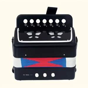 Mini acordeón para adultos <span class=keywords><strong>Piano</strong></span> <span class=keywords><strong>de</strong></span> 10 teclas con botones codificados por colores Teclado portátil para principiantes <span class=keywords><strong>Aprender</strong></span> viajes y fiestas - Product Image 1