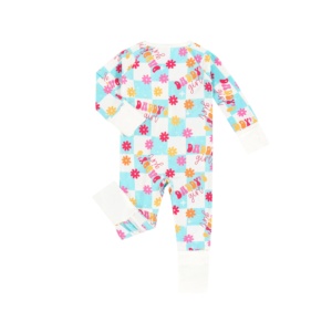 Miozing Baba ve Ben Baskılı Organik Bambu Bebek Pijamaları Stokta Bebek Tulumu Toptan Bambu Bebek Kıyafetleri Butik İçin - Product Image 2