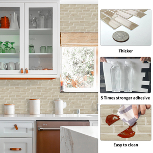 Mármol 3D vinilo pared azulejo pegatina Peel and Stick autoadhesivo impermeable Splashback Stick en azulejo calcomanías para <span class=keywords><strong>cocina</strong></span> Baño - Product Image 3