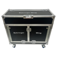 Flight case d'aviation de haute qualité sur mesure pour console de mixage DJ numérique hydraulique, avec 2 supports pour ordinateur portable et 4 roues