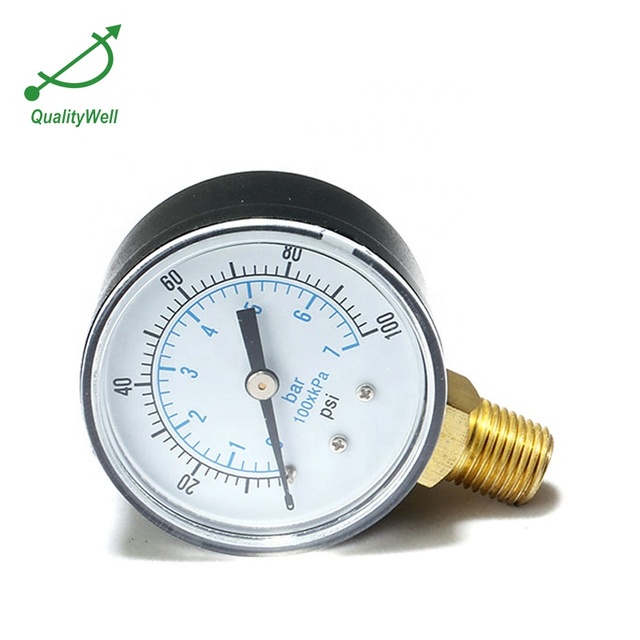 Black Steel Case Economical Pressure Gauge