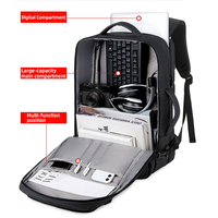 KOV 2026 Nuovo Zaino Unisex Oxford per Computer, Resistente, Impermeabile, Espandibile, USB, Antifurto, con Cintura a Cuscino d'Aria in Poliestere