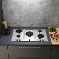 Table de cuisson à gaz multifonction haute puissance 5 brûleurs en acier inoxydable, appareil de cuisine, classe d'efficacité énergétique, allumage électronique, encastrable