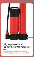 Pompe à vélo au sol 160 PSI, corps en acier durable, manomètre analogique, long tuyau, poignée ergonomique, compatible avec les valves Presta, Schrader, Dunlop