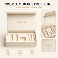 Coffret cadeau de soins de la peau Gotop Eco Friendly Serum pour flacons compte-gouttes et ampoules avec intérieur doublé de velours et fermeture magnétique