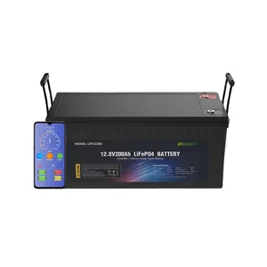 With BMS Lithium Iron Phosphate Battery 12V100AH 200Ah Battery Pack for Car Scooter <b>Motorcycle</b> Boat LFP12200 12V 200Ah B - Product Image 2