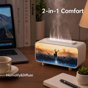 Umidificatore per Caminetto <span class=keywords><strong>3</strong></span> in 1, Diffusore di Aromi da Tavolo, Diffusore di Fragranze per Arredamento Casa - Product Image 6