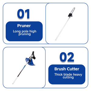 Série ZOMAX G2602 avec têtes interchangeables comprenant une tondeuse à haies, une débroussailleuse, une taille-haie, une débroussailleuse à fil, légère pour le jardinage - Product Image 3