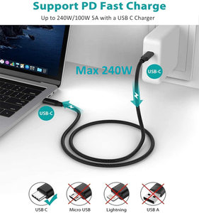 Kabel <span class=keywords><strong>USB</strong></span> Tipe C Pd pengisian cepat, kabel <span class=keywords><strong>USB</strong></span> Tipe C, jalinan nilon Logo kustom, kualitas tinggi, 0.3m, 1m, 2m, 3m, 1 kaki, 3 kaki, 6 kaki, 60w, 100w, 240w - Product Image 2