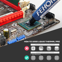 Fehonda - Almohadilla Térmica de Silicona Líquida de 16 W, 7 g, 12 g, 18 g, Masilla Térmica para Ordenador, PC, Portátil