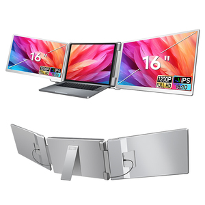 Moniteur portable 16 pouces avec 2 écrans pour travail mobile, écran LCD pour ordinateur portable, directement de l'usine OEM ODM. - Product Image 1