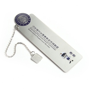 Unbreakable Customized Province Label Rectangle Shape Metal <b>Bookmark</b> with Pendant - Product Image 6