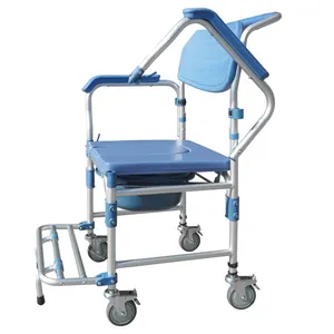 多用途车轮 Commode 运输淋浴椅为患者