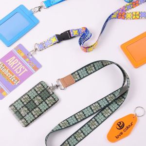 X106 Colorful Printed Heavy Duty Embroidery Key Chain Badge Reel Holder Card Id Neck Strap Sublimation <b>Lanyards</b> With Logo Custom - Product Image 2