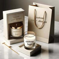 AIKUN Bougie en verre de luxe de qualité supérieure avec cire de soja Bougie parfumée d'aromathérapie de haute qualité pour la décoration intérieure Coffret cadeau avec couvercle et étiquette