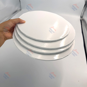4 6 8 10 12 14 pouces ondulé rond <span class=keywords><strong>blanc</strong></span> 6mm tambour à gâteau avec prix de gros - Product Image 2