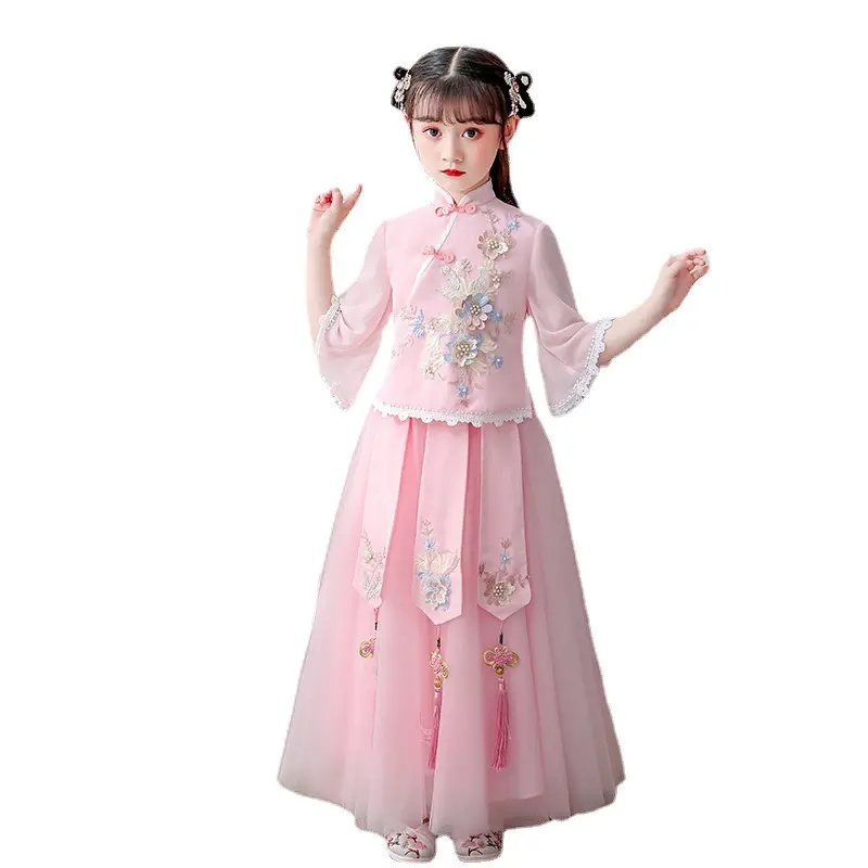 Robe Hanfu pour fille, Costume traditionnel chinois Oem, Style chinois ancien, pour enfant