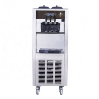Machine à glace molle commerciale automatique verticale de comptoir, 3 saveurs, haute production