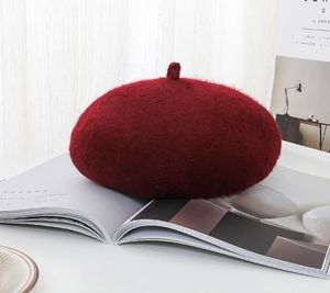 Boina de Color Sólido de Alta Calidad al por Mayor, Estilo Coreano Vintage, para Otoño e Invierno, Casual, Tipo Artista - Product Image 5