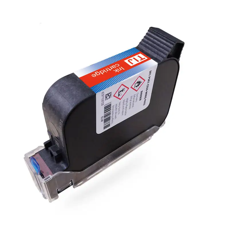 Originele Oplosmiddel Inkt Compatibel Met 42Ml Zwarte Sneldrogende Inktcartridge Voor Tij Thermische Inkjetprinter