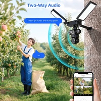 Nouvelle Caméra Solaire 4G avec Éclairage LED pour Cour, Vision Nocturne Couleur Intégrale, Télécommande Mobile, Surveillance Haute Définition, Lampadaires