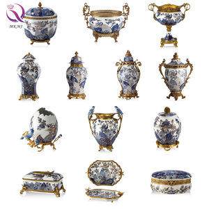 Nouveau <span class=keywords><strong>vase</strong></span> <span class=keywords><strong>à</strong></span> fleurs en céramique de style chinois fait <span class=keywords><strong>à</strong></span> la main, surface émaillée, <span class=keywords><strong>porcelaine</strong></span>, avec couvercle, décoration rétro pour la maison, <span class=keywords><strong>vase</strong></span> antique de luxe - Product Image 5