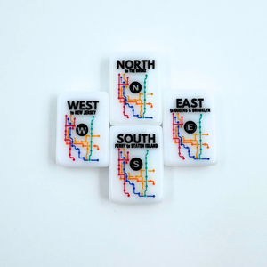 In Stock Premium Metro <strong>Edition</strong> American Mahjong Set Artistic Hand Painted Style NYC Skyline Apple <strong>Bull</strong> Bear Engraved Tiles Game - Product Image 2