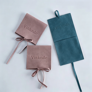 Square Velvet <b>Drawstring</b> Gift <b>Pouches</b> Soft Velvet Material Custom Brand Logo For Mens Watch Ring Storage And Gift Giving - Product Image 1