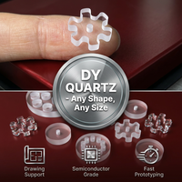 Plaque de quartz de précision DY QUARTZ, formée sur mesure par CNC |   Pièces en silice fondue micro-usinées |   Qualité semi-conductrice de haute pureté