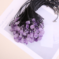 Collier améthyste pendentif dent améthyste naturel pierre originale pierre de guérison