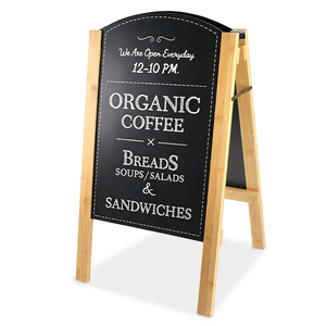 <span class=keywords><strong>Tableau</strong></span> de menu double face en bambou de 30 pouces de qualité supérieure, idéal pour les cafés, restaurants et signalétique de café - Product Image 1