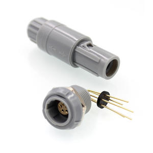 ขั้วต่อวงจรพิมพ์ PCB แบบเชื่อม PLG 90 °   ขั้วต่อแบบเสียบตรง PAG แบบงอยาว <span class=keywords><strong>2</strong></span>-14 ขา แบบกด-ดึง ล็อคอัตโนมัติ - Product Image 1