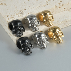 Tête <span class=keywords><strong>de</strong></span> crâne en acier inoxydable, poids d'oreilles pour cintres, jauges Punk Tunnel Plug Stretcher Expander Fashion Piercing Jewelry - Product Image 4