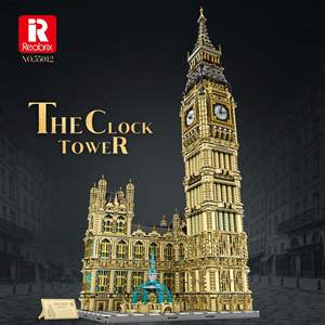 Reobrix 55012 13825PCS 139CM Big Ben Bell Tower Building Block Brick Set Model Educational Toy Plastic Modern Festival Gift - Product Image 3